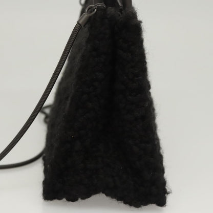 Salvatore Ferragamo Gancini handbag Wool, BLACK, WOOL, Handbag