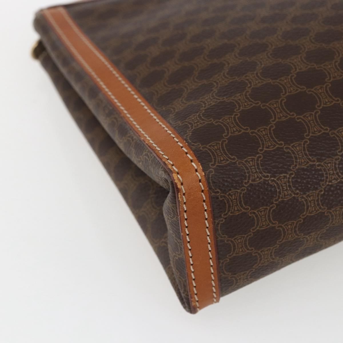 Celine Macadam Pochette Canvas, BROWN, PVC, Clutche & pouche