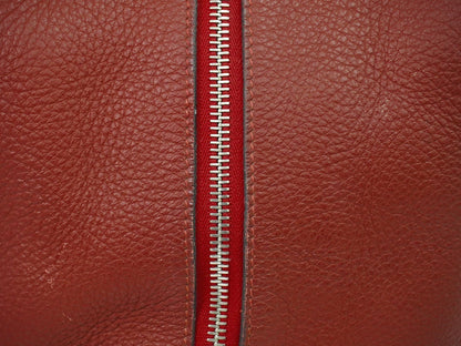 Hermes Victoria Travel Bag Leather, RED, LEATHER, Travel bag