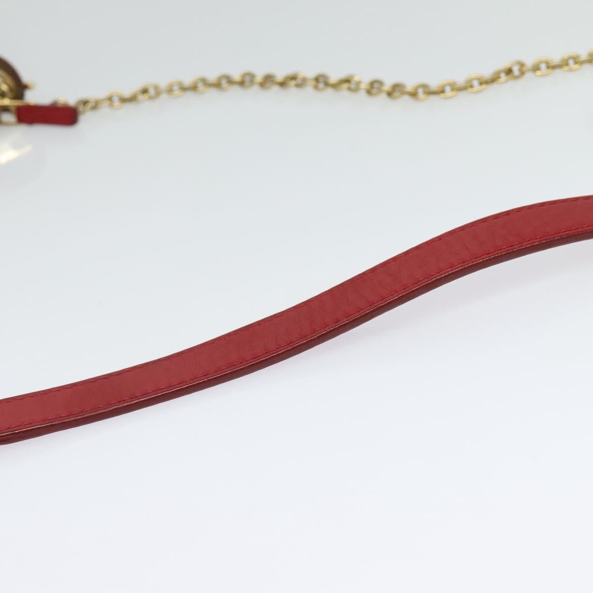 Celine Shoulder Bag Leather, RED, LEATHER, Shoulder bag