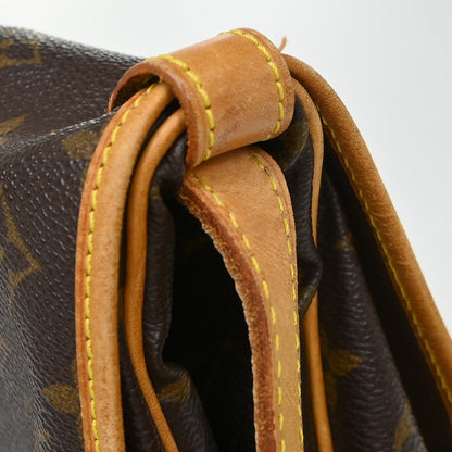 Louis Vuitton Saumur Handbag Monogram Canvas, Brown, Canvas, Shoulder Bag