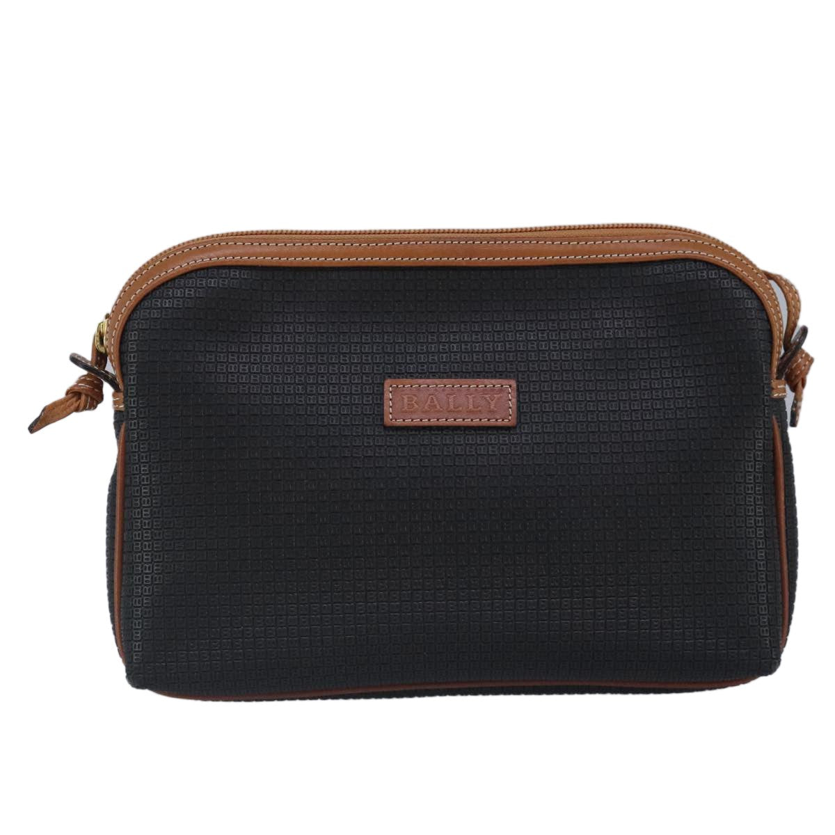 Bally Vintage Shoulder Bag Leather, BLACK, LEATHER, Shoulder bag