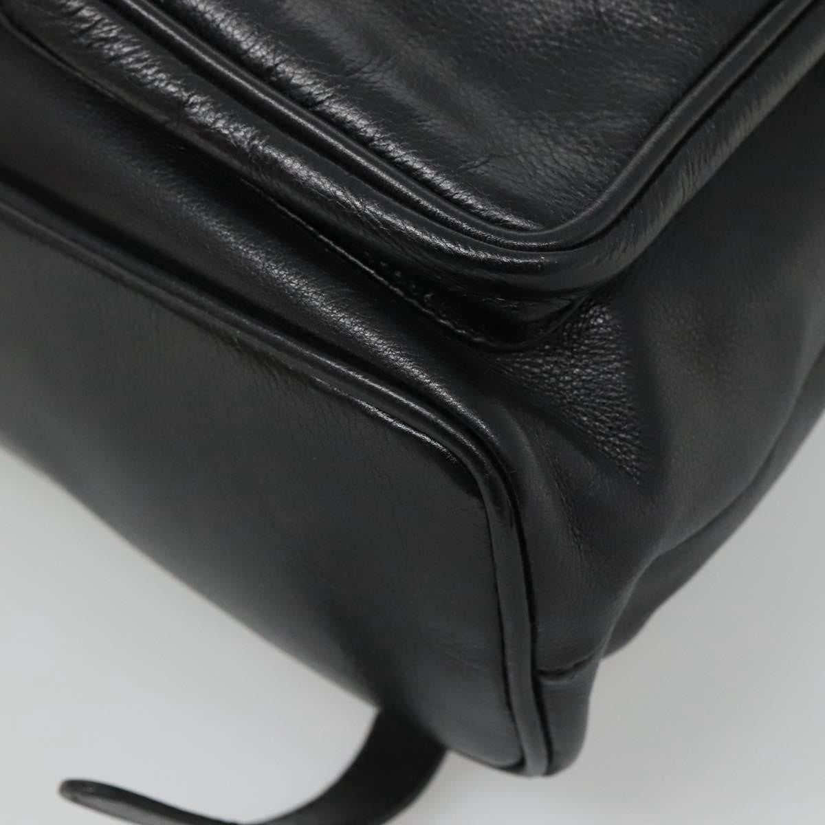 Gucci Vintage Bamboo Backpack Leather, BLACK, LEATHER, Backpack