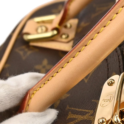 Louis Vuitton Manhattan Handbag Monogram Canvas, Brown, Canvas, Handbag