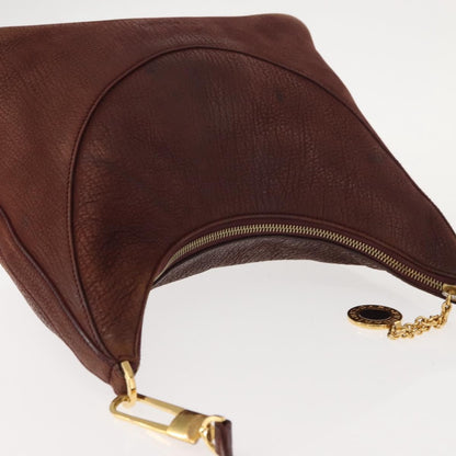 Bvlgari Medallion Frame Shoulder Bag Leather, BROWN, LEATHER, Shoulder bag