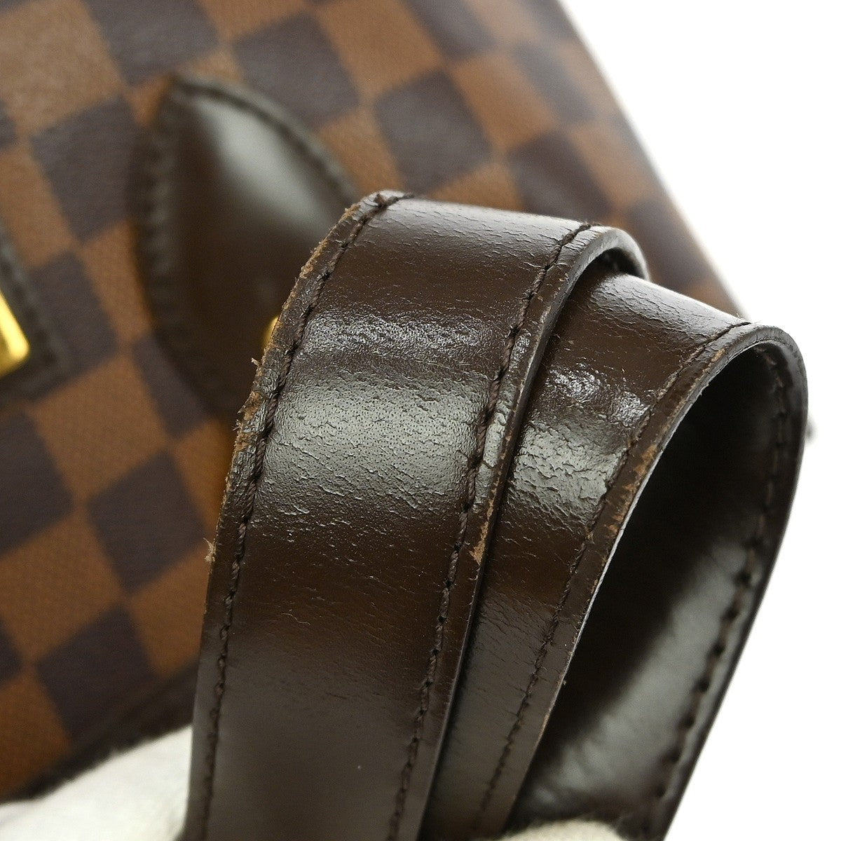 Louis Vuitton Hampstead Handbag Damier, BROWN, CANVAS, Shoulder bag