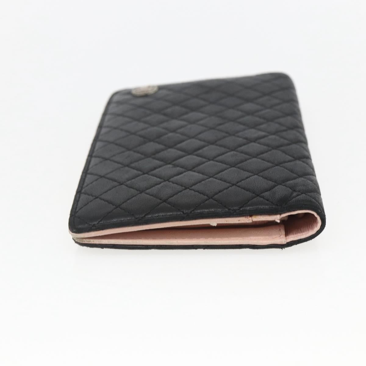 Chanel Vintage CC Bifold Wallet Leather, BLACK, LEATHER, Wallets