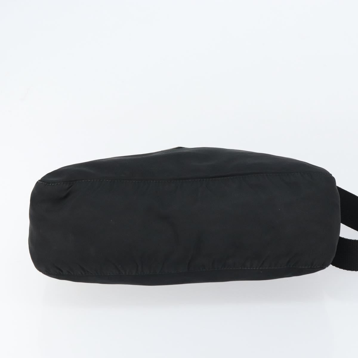 Prada Front Zip Messenger Bag Tessuto, BLACK, NYLON, Shoulder bag