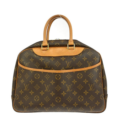 Louis Vuitton Deauville Handbag Monogram Canvas, BROWN, CANVAS, Handbag