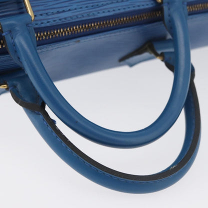 Louis Vuitton Speedy Handbag Epi Leather, Blue, Leather, Handbag