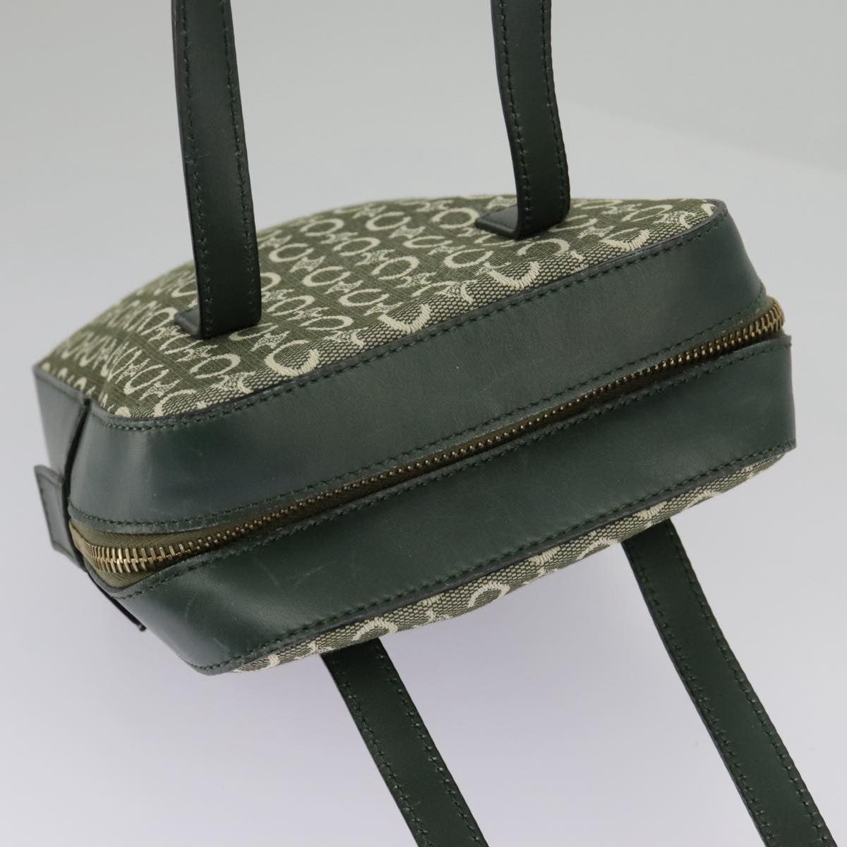 Celine C Macadam Handbag Canvas, Gray, Canvas, Handbag