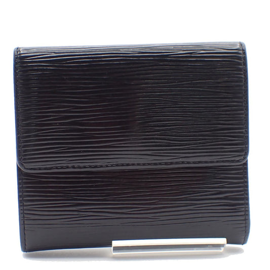 Louis Vuitton Porte Monnaie Billet Carte Crédit Leather, BLACK, LEATHER, Wallets