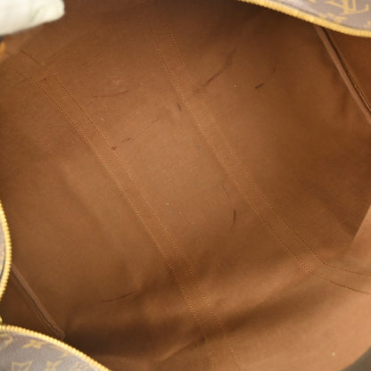 Louis Vuitton Keepall Bag Monogram Canvas, BROWN, CANVAS, Travel bag