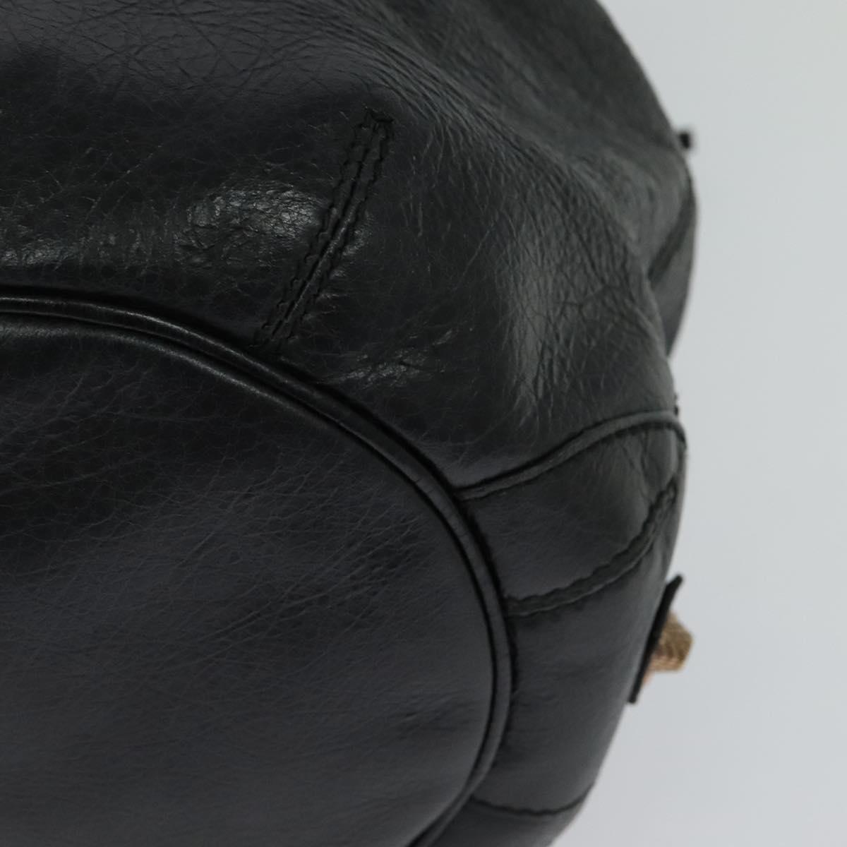 Balenciaga Pom Pon Giant Studs Bag Leather, BLACK, LEATHER, Handbag