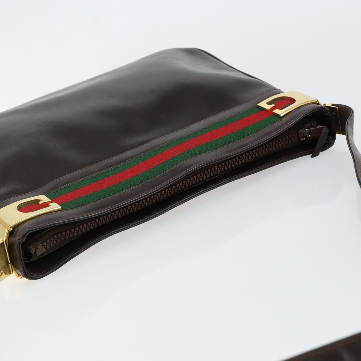 Gucci Sherry line shoulder bag Leather, BROWN, LEATHER, Shoulder bag