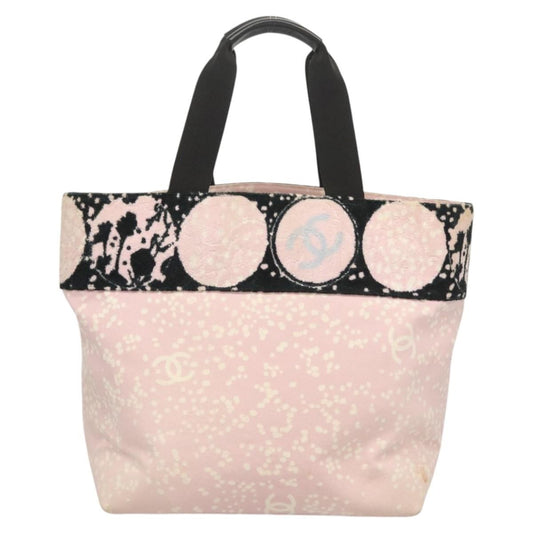 Chanel Biarritz Tote Quilted Canvas, PINK, CANVAS, Tote bag