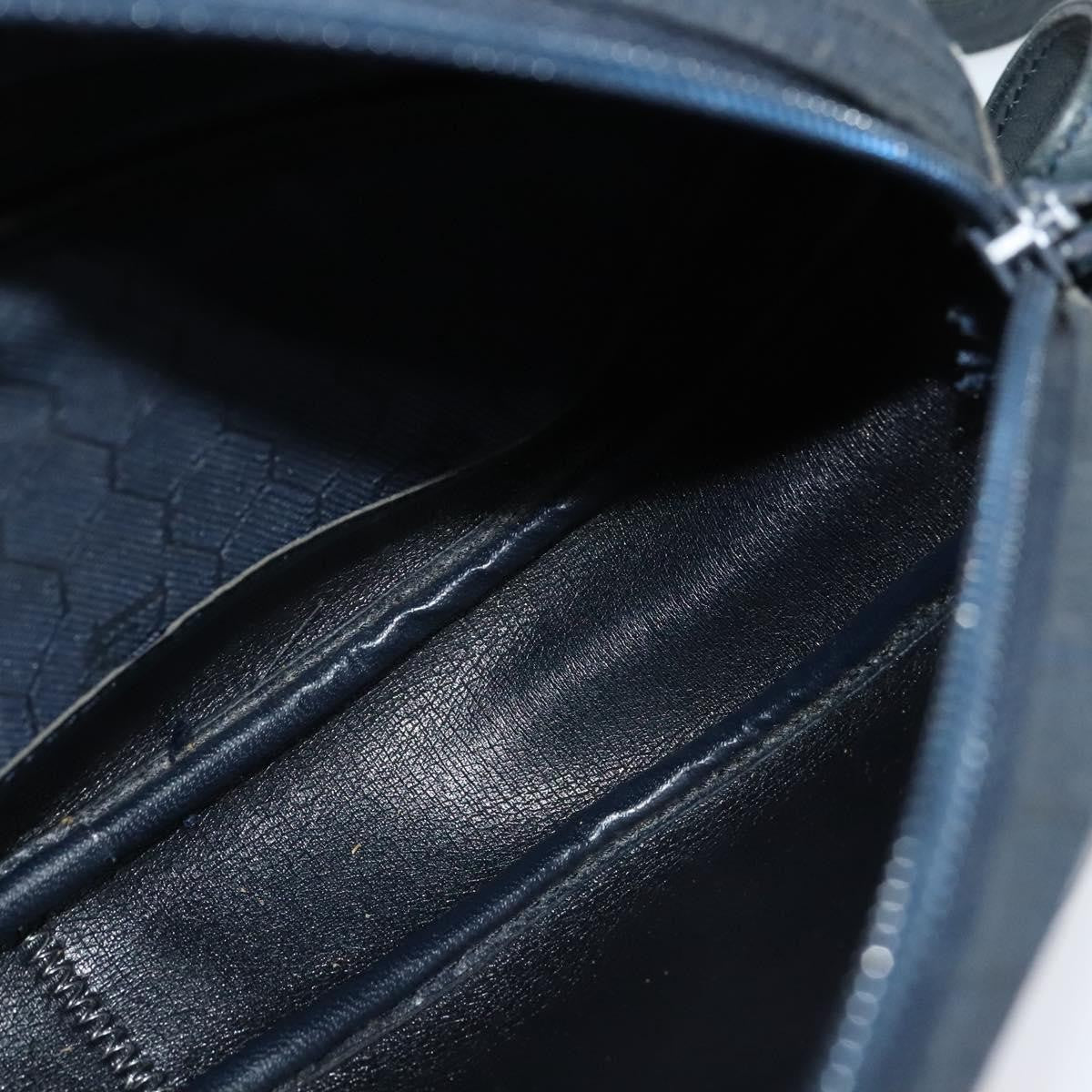 Christian Dior Vintage Honeycomb Shoulder Bag Canvas, NAVY, CANVAS, Shoulder bag