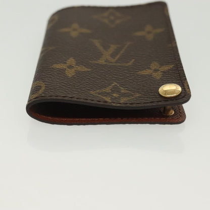 Louis Vuitton Porte Cartes Pression Card Case Monogram Canvas, BROWN, CANVAS, Card Holders