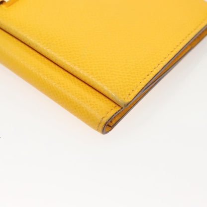 Hermes Bearn Wallet Epsom, YELLOW, LEATHER, Wallets