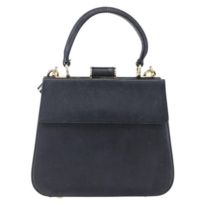 Salvatore Ferragamo Vintage Shoulder Bag Leather, BLACK, LEATHER, Shoulder bag
