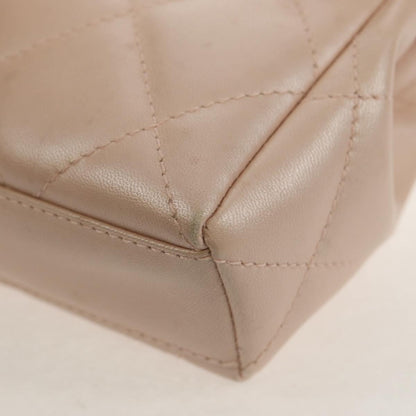 Chanel Ring Flap Bag Quilted Leather, PINK, LEATHER, Clutche & pouche