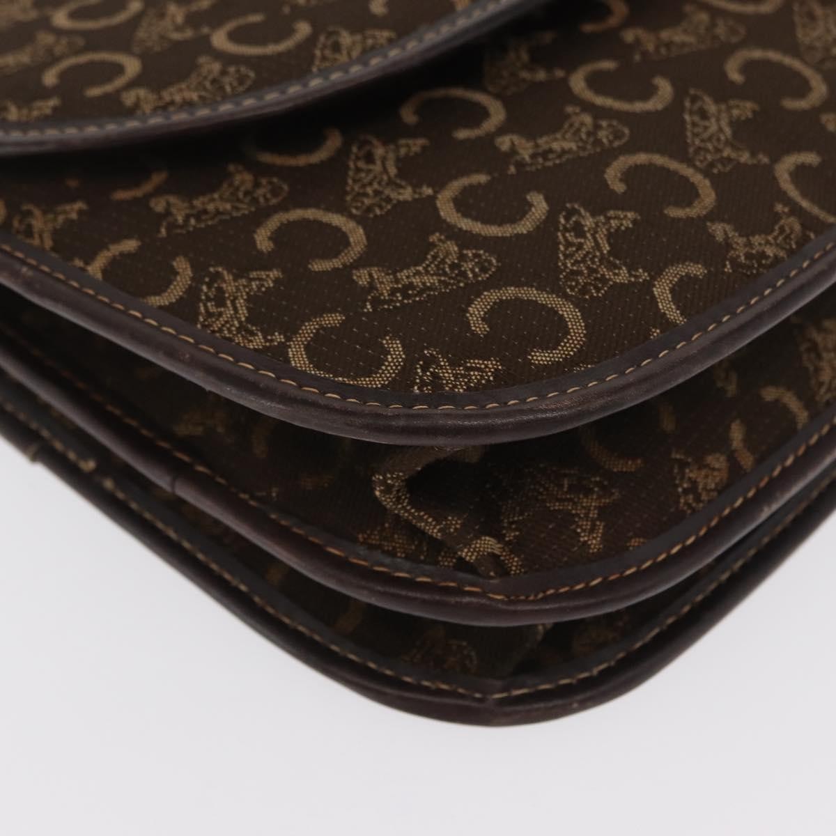 Celine C Sulky Shoulder bag Canvas, BROWN, CANVAS, Shoulder bag