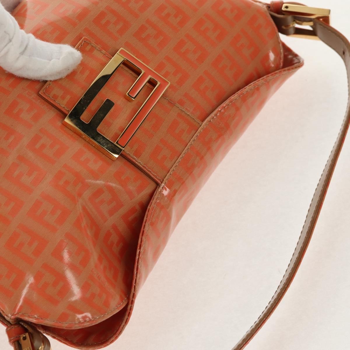 Fendi Mamma baguette Canvas, ORANGE, CANVAS, Shoulder bag