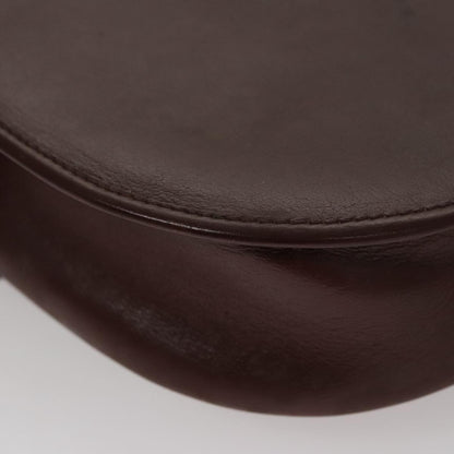 Christian Dior Vintage Trotter Shoulder Bag Canvas, BURGUNDY, LEATHER, Shoulder bag