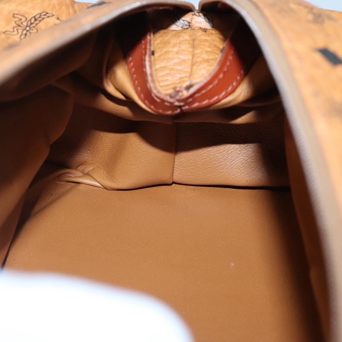 MCM Visetos pouch PVC, BROWN, PVC, Clutche & pouche