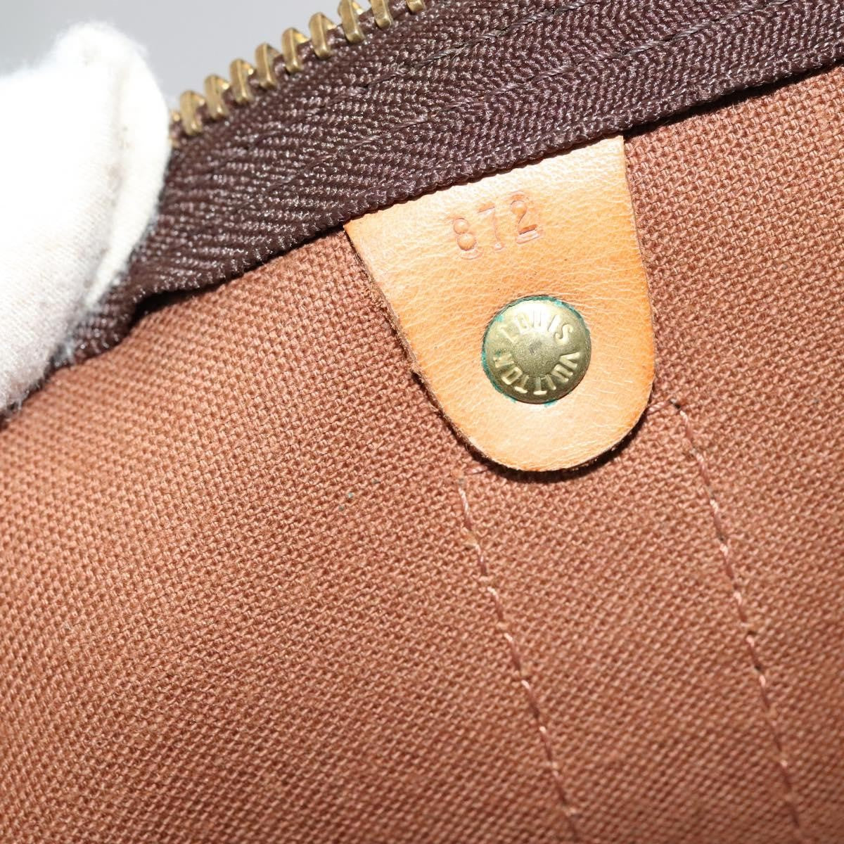 Louis Vuitton Keepall Bandouliere Bag Monogram Canvas, BROWN, CANVAS, Travel bag