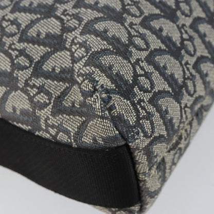 Christian Dior Vintage Trotter Shoulder Bag Canvas, NAVY, CANVAS, Shoulder bag