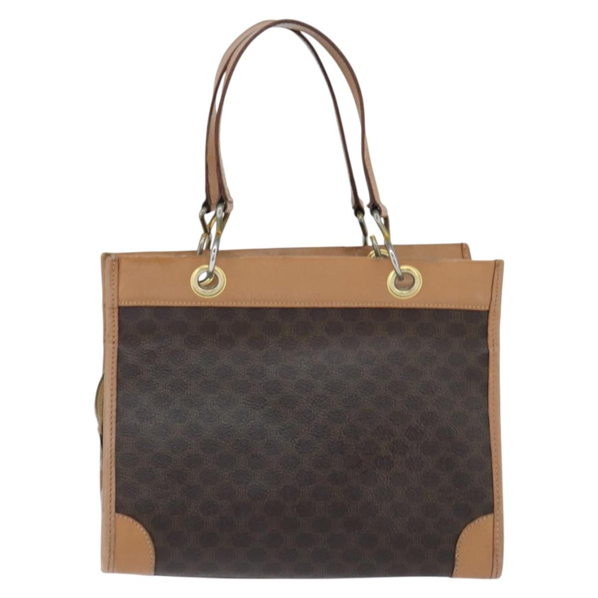 Celine Vintage Macadam Tote bag Canvas, BROWN, CANVAS, Tote bag