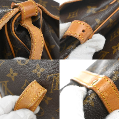 Louis Vuitton Saumur Handbag Monogram Canvas, BROWN, CANVAS, Shoulder bag