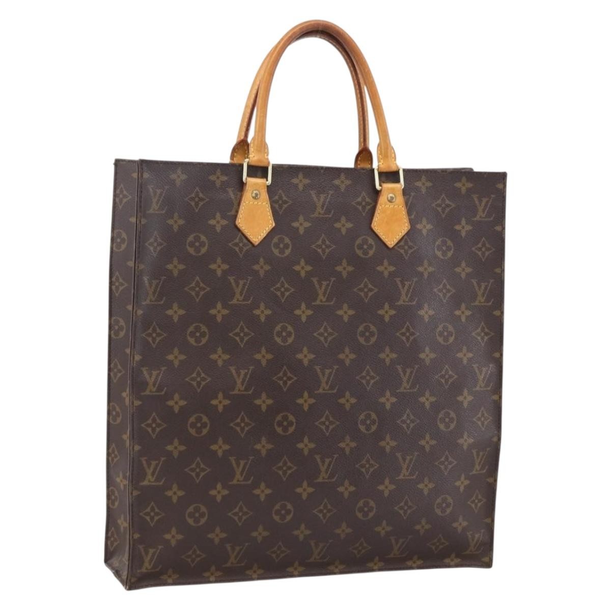 Louis Vuitton Vintage Sac Plat Bag Monogram Canvas, BROWN, CANVAS, Tote bag