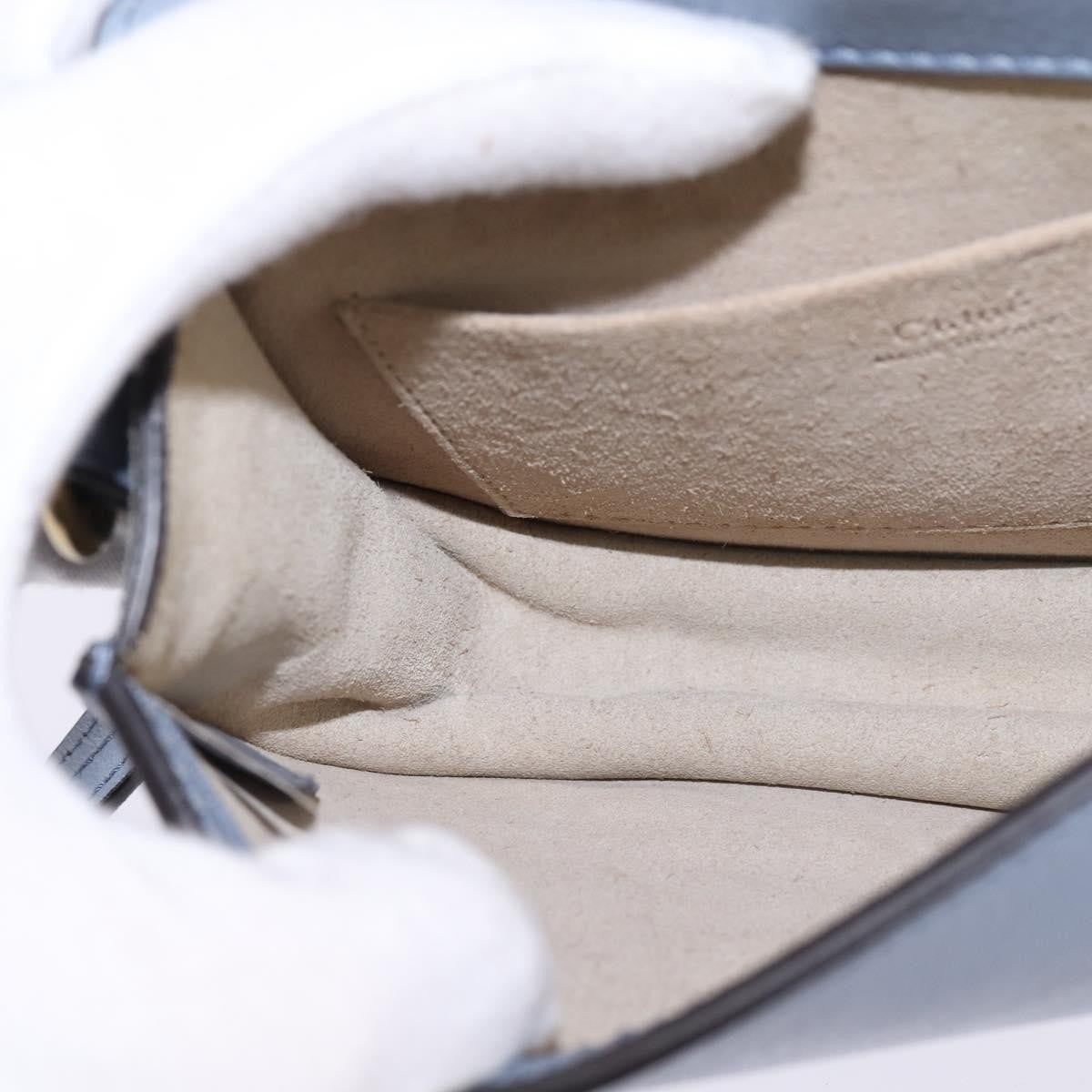 Chloe Nile Crossbody Bag Leather, Blue, Leather, Handbag
