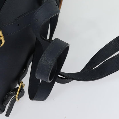 Gucci Gucci bamboo backpack daim, NAVY, SUEDE, Backpack