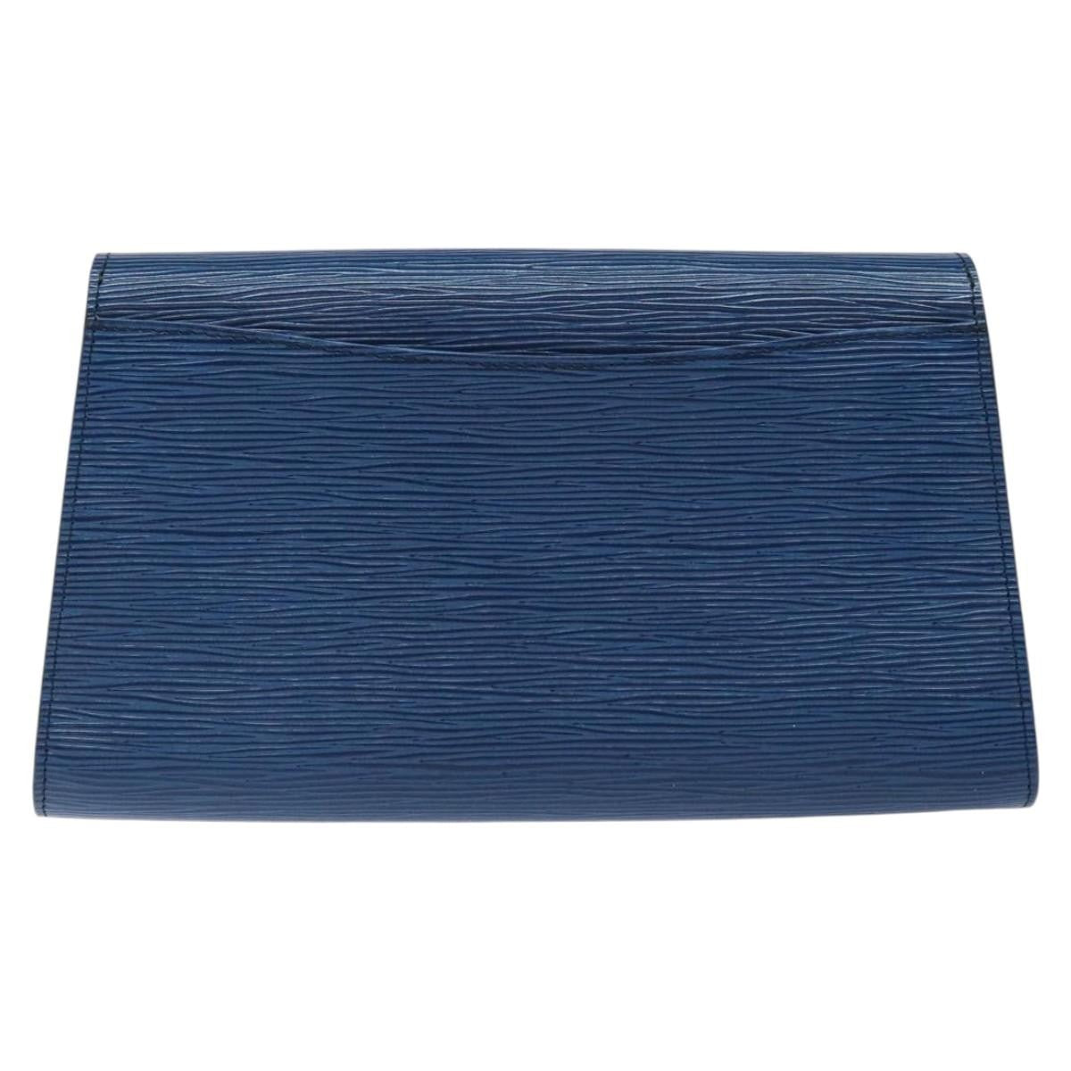 Louis Vuitton Art Deco Clutch Epi Leather, BLUE, LEATHER, Clutche & pouche