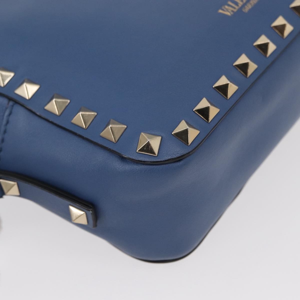 Valentino Garavani Rockstud Camera Crossbody Bag Leather, BLUE, LEATHER, Clutche & pouche