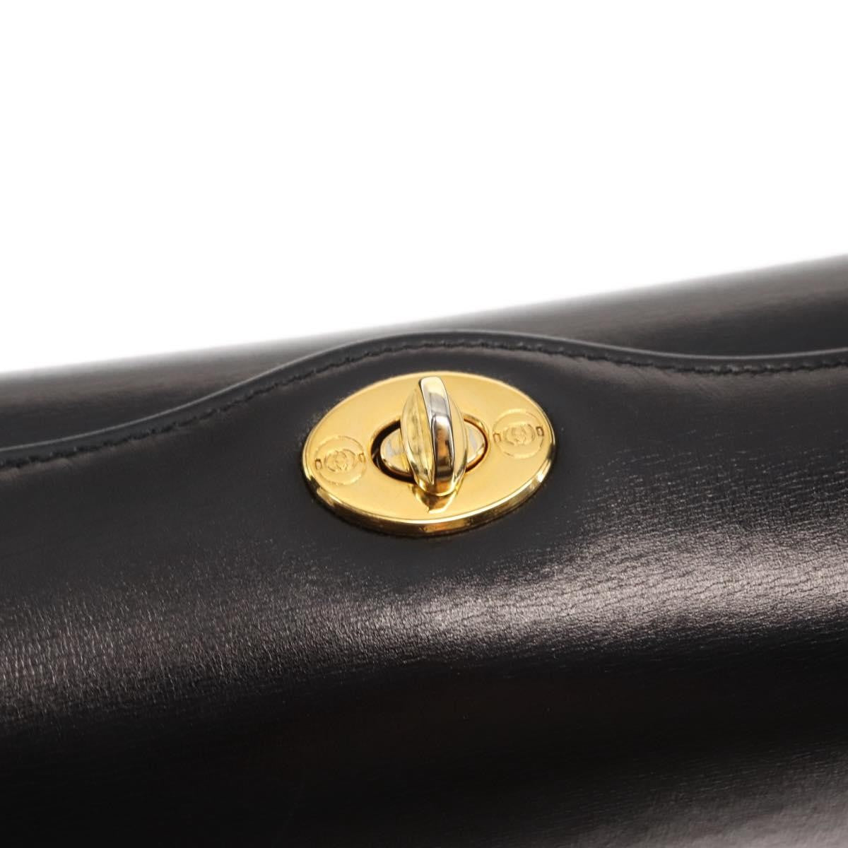Gucci Vintage Convertible Box Crossbody Bag Leather, BLACK, LEATHER, Handbag