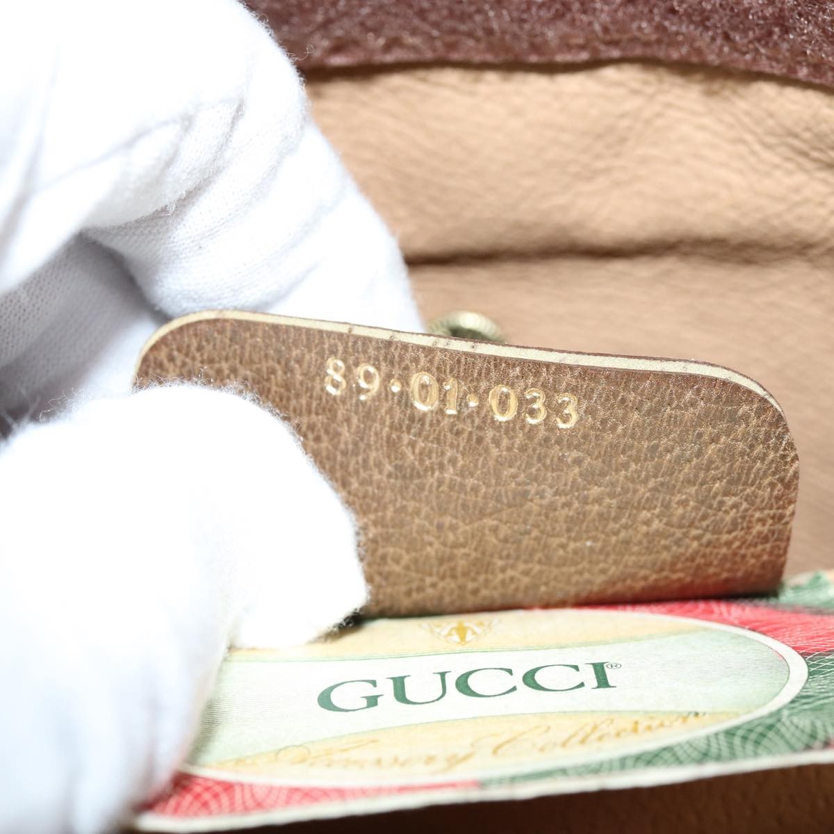 Gucci Sherry line pouch Canvas, Beige, Canvas, Clutch