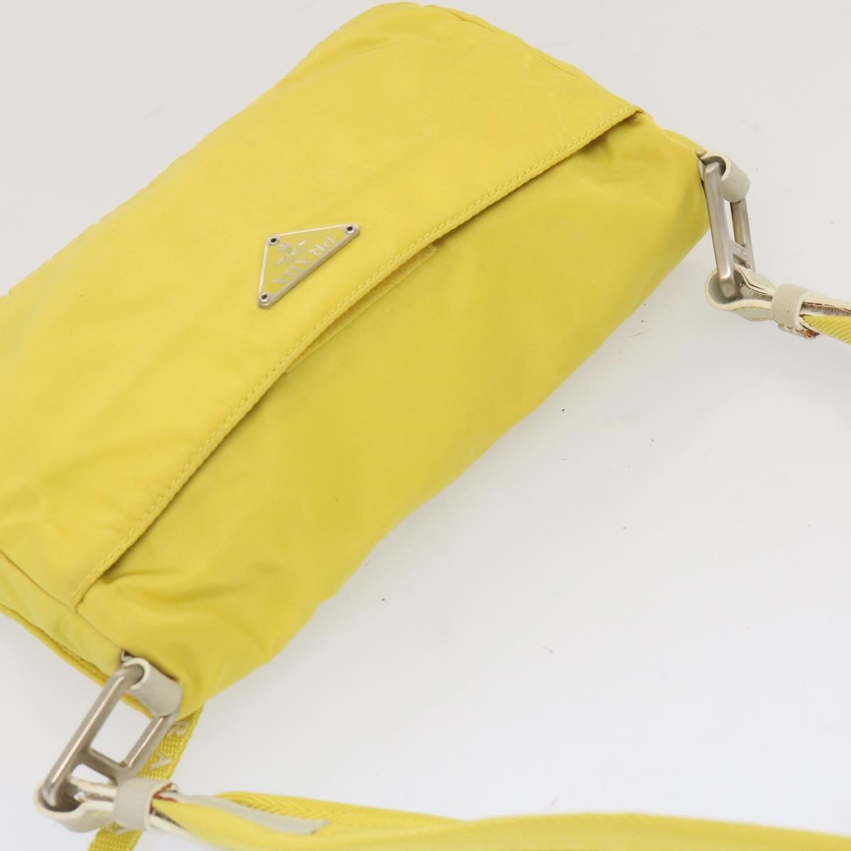 Prada Vintage Shoulder Bag Tessuto, Yellow, Nylon, Shoulder Bag