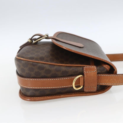 Celine Macadam Shoulder Bag PVC Leather, BROWN, PVC, Shoulder bag