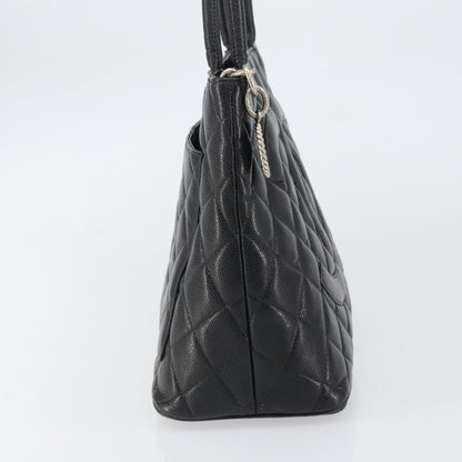 Chanel Medallion Tote Quilted Caviar, BLACK, LEATHER, Tote bag