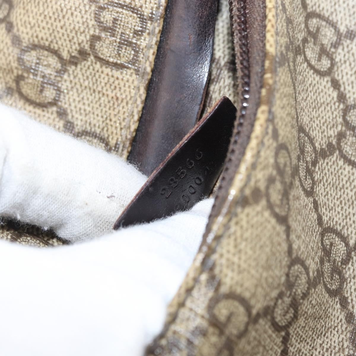 Gucci Vintage Double Belt Bag GG Canvas with Leather, BEIGE, CANVAS, Clutche & pouche
