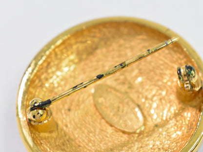 Chanel CC Brooch Metal, GOLD, GOLD_PLATED, Brooch