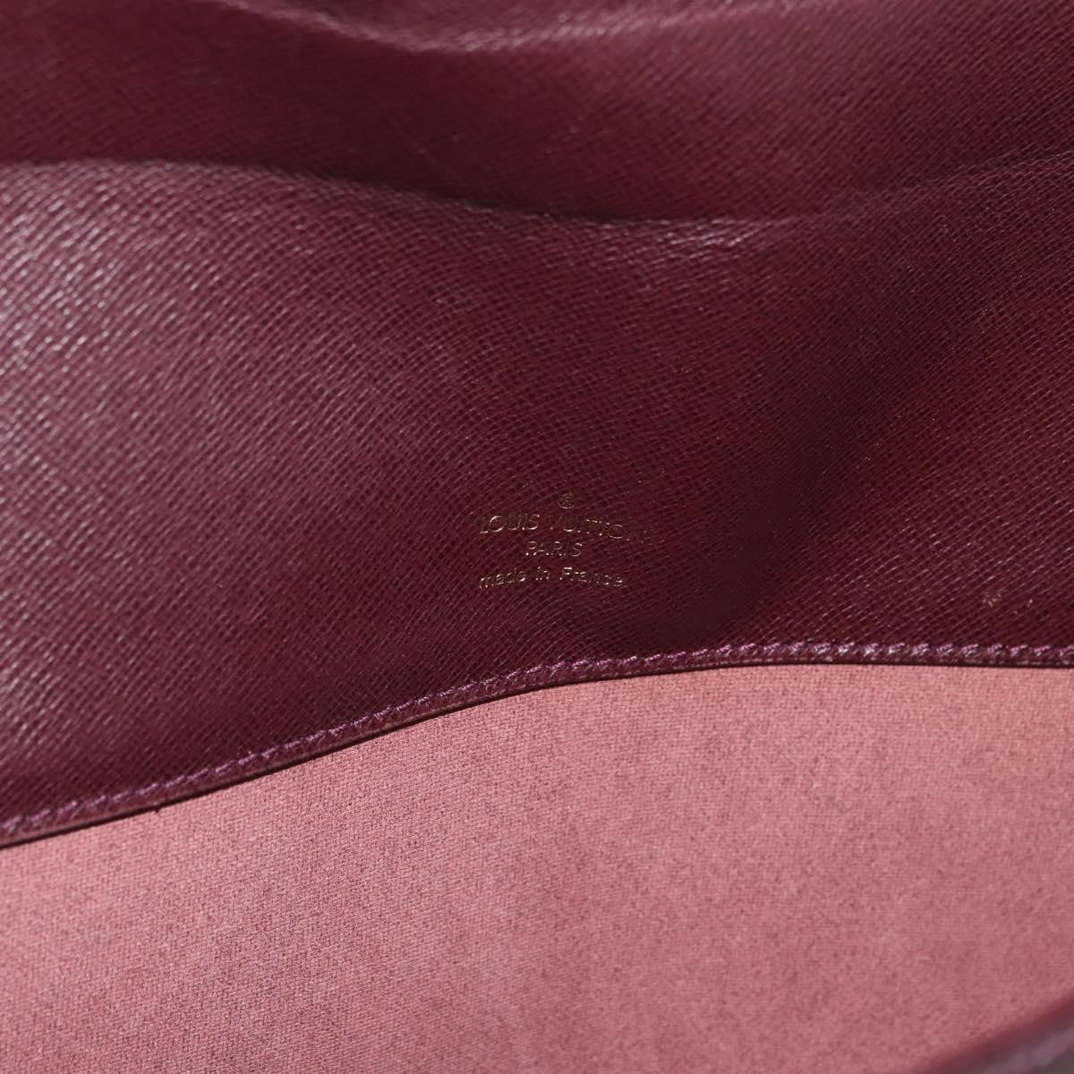 Louis Vuitton Serviette Kourad Briefcase Taiga Leather, Burgundy, Leather, Briefcase