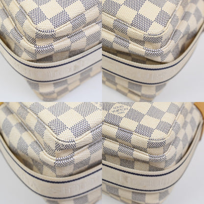 Louis Vuitton Naviglio Handbag Damier, WHITE, CANVAS, Shoulder bag