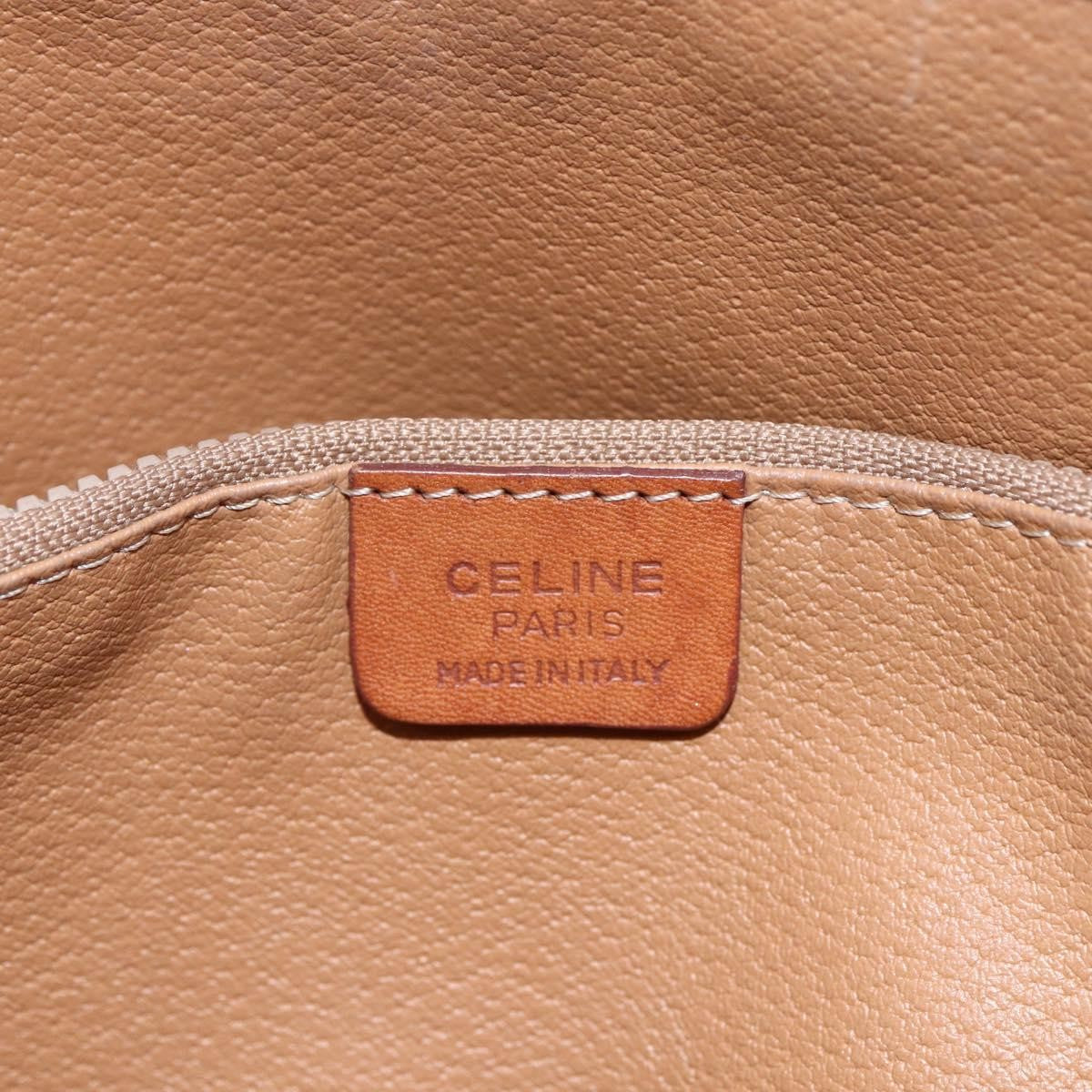 Celine Vintage Macadam Tote bag Canvas and Leather, BEIGE, CANVAS, Tote bag