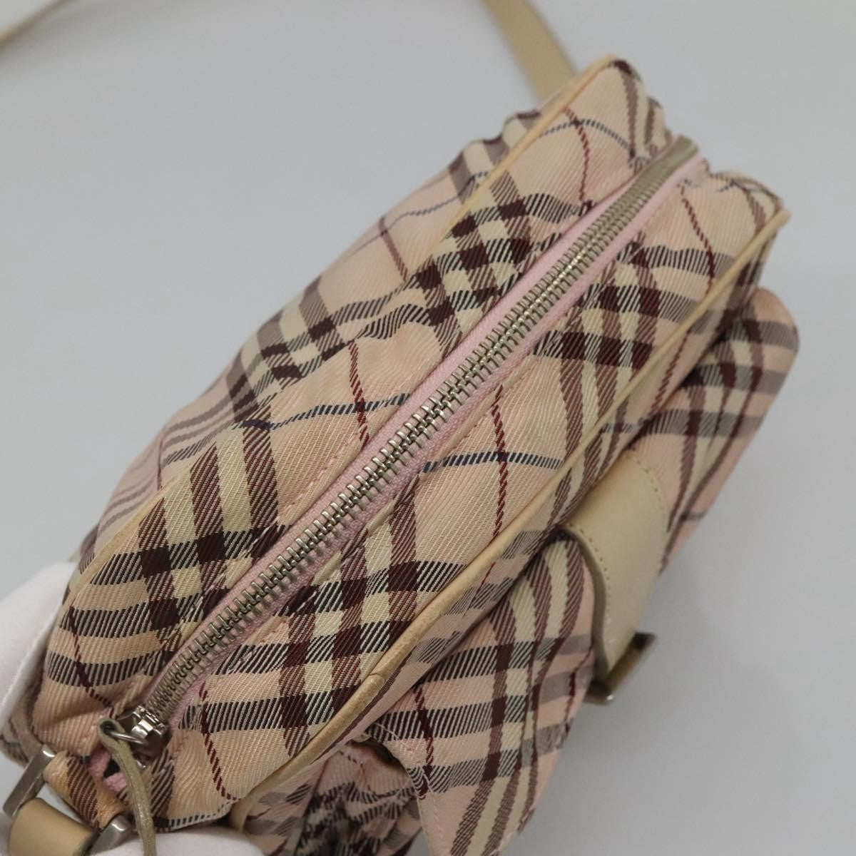 Burberry Nova Check Blue Label Nylon, PINK, NYLON, Shoulder bag