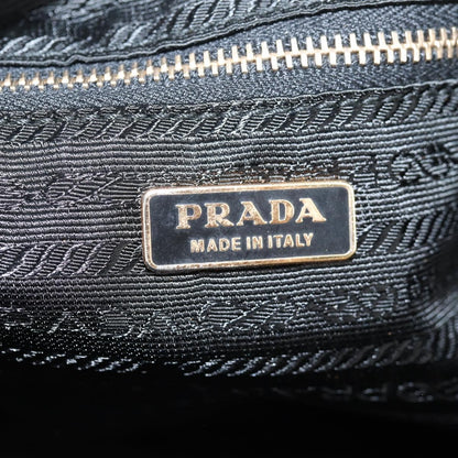 Prada Double Chain Hobo Nylon, BLACK, NYLON, Shoulder bag